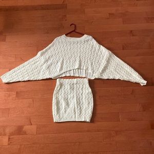 sweater set, off white